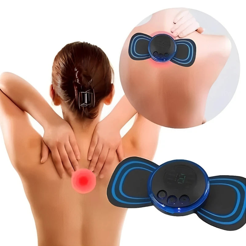 Mini Massageador Elétrico Portátil Cervical EMS